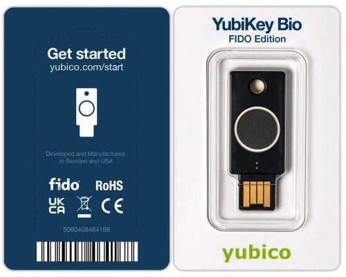 Yubico YubiKey Bio - Biometryczny klucz sprzętowy U2F FIDO/FIDO2